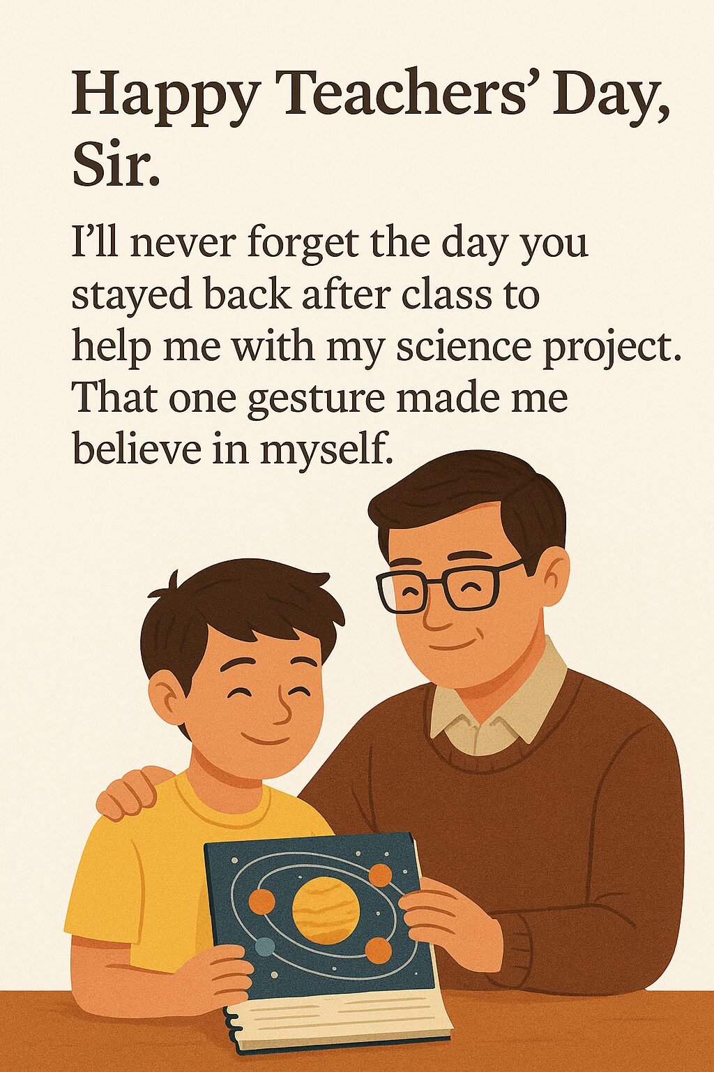 Teachers’ Day Wishes 4 Happy Teachers Day Message with Teacher Helping Student